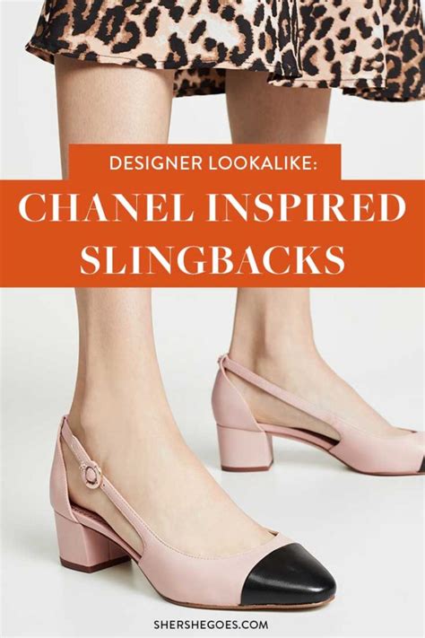 chanel look alike shoes|chanel style slingback shoes.